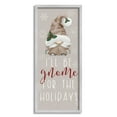 thumbnail image 4 of Gnome For The Holidays Fun Neutral Tones Text Holiday Graphic Art Framed Art Print Wall Art, 4 of 5