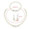 thumbnail image 3 of UNTERING Necklace Fashion Pearl Beaded Chain Drop Earrings Women Colorless Faux Pearl Necklace Bracelet Jewelry Set for Sisters, 3 of 7