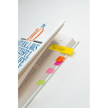 Post-it® Page Markers, Assorted Colors , .5 in. x 1.875 in., 100 Sheets/Pad, 5 Pads/Pack