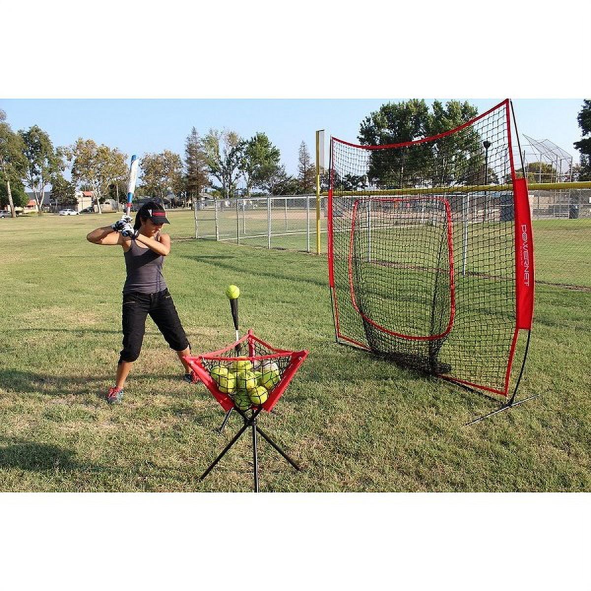PowerNet Baseball Softball Practice Net 7x7 with Baseball Accessories for Practice Pitching & Batting, Ball Caddy, Weighted Baseballs, Tee (Ultimate Training Kit)
