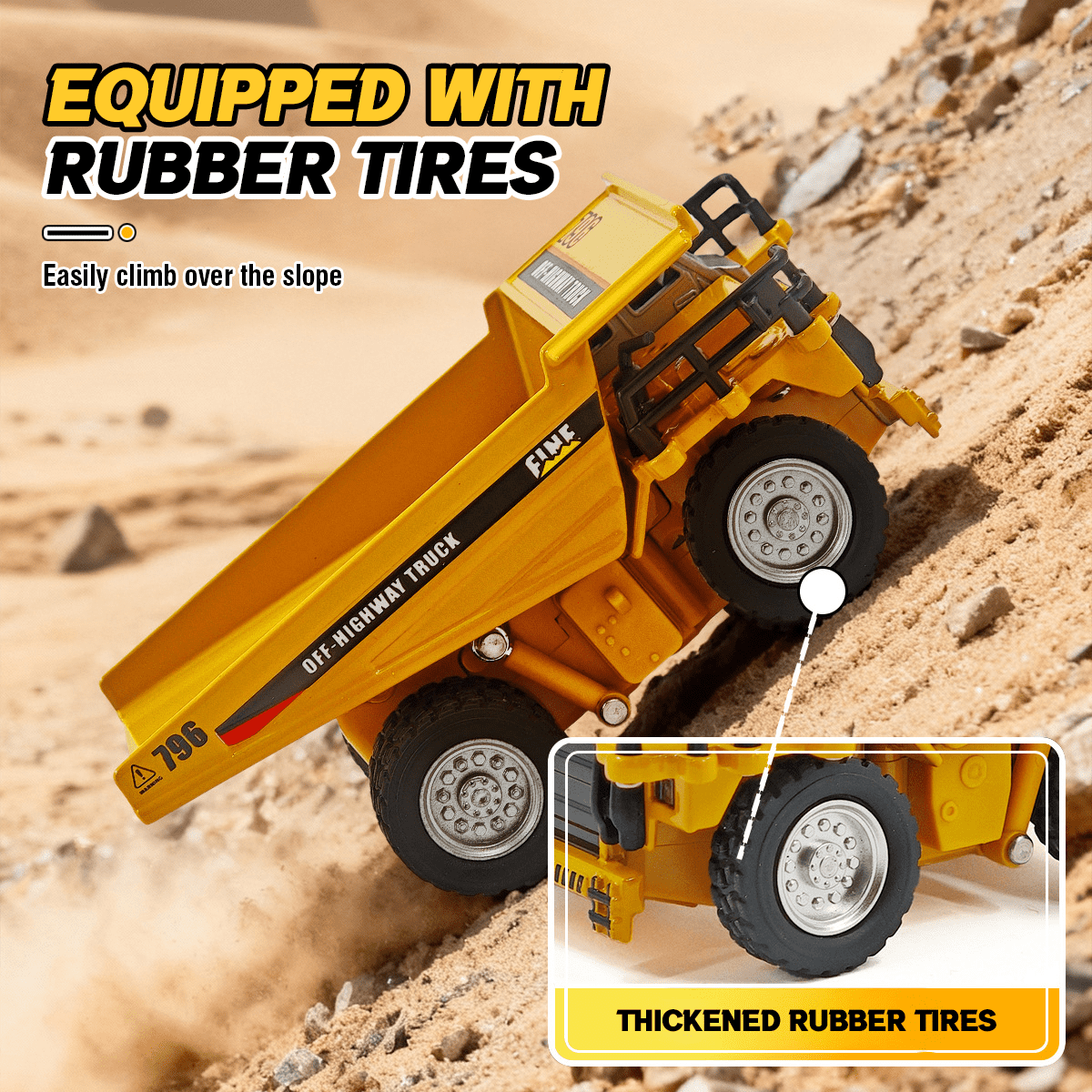 Mini Alloy RC Dump Truck Toys 1:64 Remote Control Car with Adjustment Lights & Sound, APP Control Construction Truck for Kids Adults Gifts