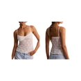 thumbnail image 3 of Women Lace Camisole Tank Tops Y2k Spaghetti Strap Camis Going Out Top White S, 3 of 7