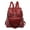 Red, variant on Fashion Leather Backpack for Women Detachable Wide Strap Crossbody Purse Stylish College Schoolbag Travel Shopping Daypack Black