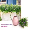 thumbnail image 5 of ZOELNIC Artificial Flowers for Outdoors, 6 Bundles Artificial Outdoor Plants UV Resistant Fake Plastic Flowers for Hanging Planter, Window Box Pot, Purple, 5 of 14