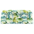 thumbnail image 6 of Jordan Manufacturing 3-Piece Seneca Caribbean Blue Leaves Outdoor Cushion Set with 2 Wicker Chair Cushions and 1 Wicker Bench Cushion, 6 of 15