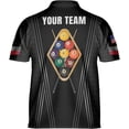 thumbnail image 2 of Personalized Billiard Bowling Jersey 3D Billiard Shirt Custom Billiard Flag Shirt Men's Pool Billiards Shirt 8 Ball Men Women (XL), 2 of 5
