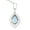 Rainbow Moonstone, variant on Pure 925 Sterling Silver Necklace For Women, Natural Pear Turquoise Blue Gemstone Unique Handcrafted December Birthstone Gift For Her