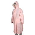 thumbnail image 4 of Impermeable con capucha, impermeable, EVA, manga larga, con bolsillos, portátil, reutilizable, para lluvia. XXL Rosa, 4 of 9