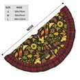 Disketp Autumn Plants Maple Tree Vintage Christmas Tree Skirt Plaid