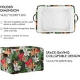 thumbnail image 3 of Coolnut Exotic Floral Storage Basket with Handles Collapsible Storage Bins Canvas Fabric Storage Organizer for Shelves Closet Bedroom Living Room 1Pack Decor Gifts, 3 of 7