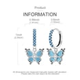 thumbnail image 7 of MULA 925 Sterling Silver Blue Butterfly Hoop Earrings, Sparkling 5A Zircon Jewelry Gifts for Her, 7 of 7