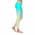 thumbnail image 3 of SUNENAT Vibrant Gradient Ombre Color Blend Women's Capri Leggings Stretchy Skinny Yoga Pants 4XL, 3 of 4