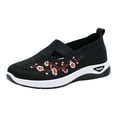 thumbnail image 6 of Orthopedic Walking Shoes for Women 2026 Breathable Soft Non Slip Sneaker Lightweight Arch Support Wide Athletic Slip on Shoes Black Size 6, 6 of 6