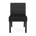 thumbnail image 2 of Waterfall Reception Armless Guest Chair / Black Steel / Dark Gray / Black, 2 of 5
