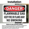 thumbnail image 3 of (2 Pack) Flammable Gas OSHA Danger Sign 10 Inch X 7 Inch Vinyl Label Decal Sticker Weather Resistant, UV Protected for Workplace, Business, and Construction Site, Made in the USA, 3 of 7
