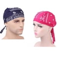 thumbnail image 2 of Topwoner Cycling Bandana Skull Cap Beanie Lightweight Adjustable Cotton Biker Hat Hood Headband Headscarf Doo Rags Head Wraps Costume, 2 of 6