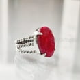 thumbnail image 6 of Natural Ruby Corundum Ring, Ruby Corundum Ring, July Birthstone, 3 Twisted Band, 925 Sterling Silver, Womens Ring, Christmas, Thanksgiving, Handmade, Statement Jewelry, Natural Gemstone Ring, 6 of 7