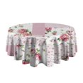 thumbnail image 5 of Pioneer Flower Floral Print Pattern Round Tablecloth 60"x60",Wrinkle Wipeable Table Cloth for Kitchen Dining Room Picnic Patio Party, 5 of 6