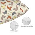 thumbnail image 3 of Goofa Funny Chicken Print Plush Throw Pillow Case, Soft Velvet with Hidden Zipper, Decorative Cushion Cover for Sofa, Bed, Car, and Home Décor-14"x20", 3 of 5