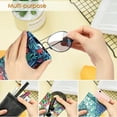 thumbnail image 2 of Fintie Squeeze Top Eyeglasses Pouch with Cleaning Cloth, Leather Soft Glasses Case Anti-Scratch Sunglasses Bag，jungle Night, 2 of 6