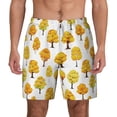 thumbnail image 3 of Uemuo Qutumn Tree Pattern Mens Swim Trunks Quick Dry Board Shorts with Mesh Lining, Stretch Beach Shorts Quick Dry No-Chafing Board Shorts-Medium, 3 of 9