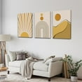 thumbnail image 2 of Yellow Boho Decor Boho Wall Art Set of 3, Lines, Mountains, Sun Minimalist Boho Wall Decor Yellow Wall Decor Framed Art Wall Decor for Living Room, Bedroom, Bathroom, Office - (12x16inch), 2 of 6