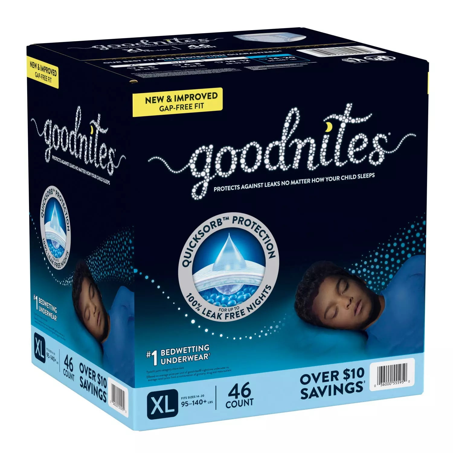Goodnites Nighttime Bedwetting Underwear for Boys, XL (95 - 140+ lb.), 46 Count Goodnites Nighttime Bedwetting Underwear for Boys, XL (95 - 140+ lb.), 46 Count