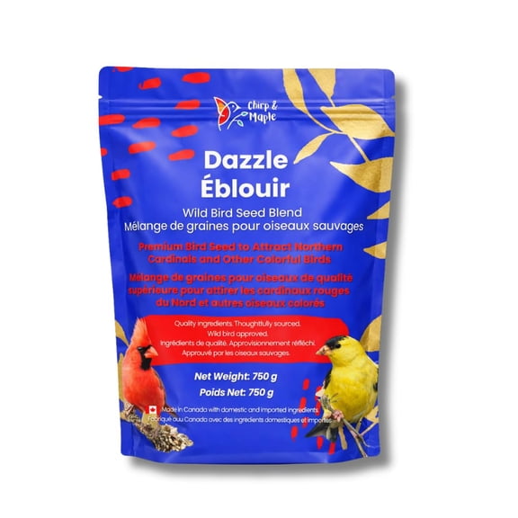 Cardinal Bird Food &acirc;?? Chirp & Maple Dazzle, No Mess Premium Bird Seed for Northern Cardinals, Blue Jays & Grosbeaks, Fruit & Nut Blend with Safflower & Peanuts,