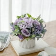 thumbnail image 5 of Artificial Potted Plant Multi-Color Rose and Hydrangea Arrangement, Decorative Ceramic Vase, Pre-Potted for Home Desk Entryway, Long-Lasting Colors, 5 of 5