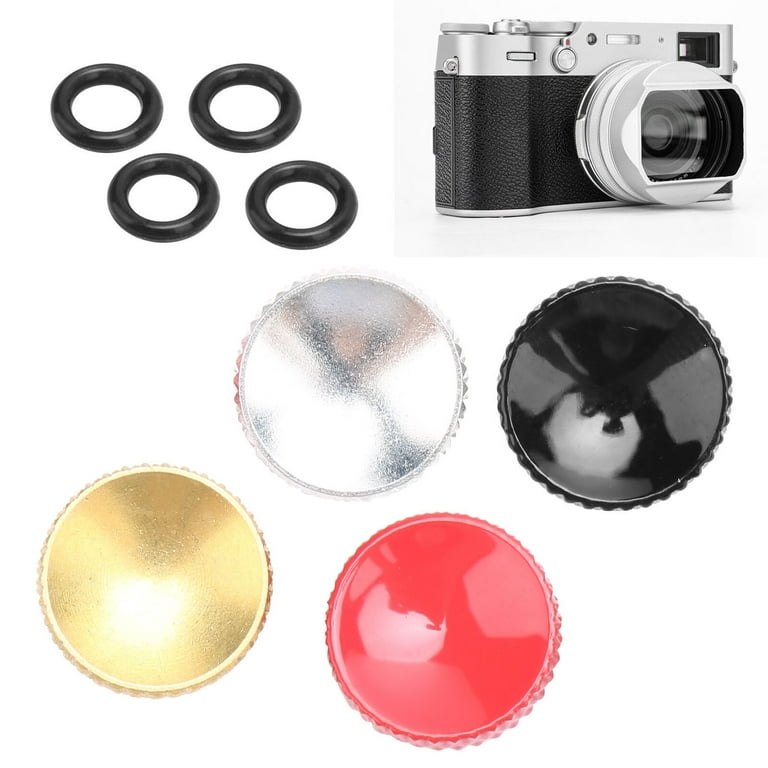 12MM Brass Concave Shutter Release Button Rubber Ring for Fujifilm