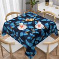 thumbnail image 2 of Zufioo Blue Butterfly Print Square Decorative Tablecloth, Wrinkle-resistant, Waterproof and Oil-resistant Tablecloth Coffee Table Cloth, Suitable for Restaurants-54"x54", 2 of 8