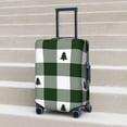 thumbnail image 2 of Lsque Green White Christmas Tree Lumberjack Plaid Printed Luggage Cover, Travel Luggage Protector,Scratch and Dirt Resistant, Fits 18-32 Inch Luggage - Small, 2 of 9