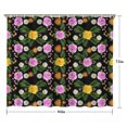 thumbnail image 5 of Pioneer Flower Floral Print Pattern Shower Curtain 84"x72", Bathroom Decorative Shower Curtain Set with 12 Hooks, Waterproof Washable, 5 of 6