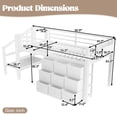 thumbnail image 5 of Leumius Twin Size Loft Bed with Storage Drawers and Stairs,Metal Loft Bed with Lights and Ample Under-bed Spaces,Multi-Storage Spaces,White, 5 of 17
