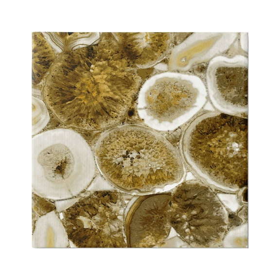 Stupell Natural Geode Crystals Arrangement Abstract Painting Gallery Wrapped Canvas Print Wall Art