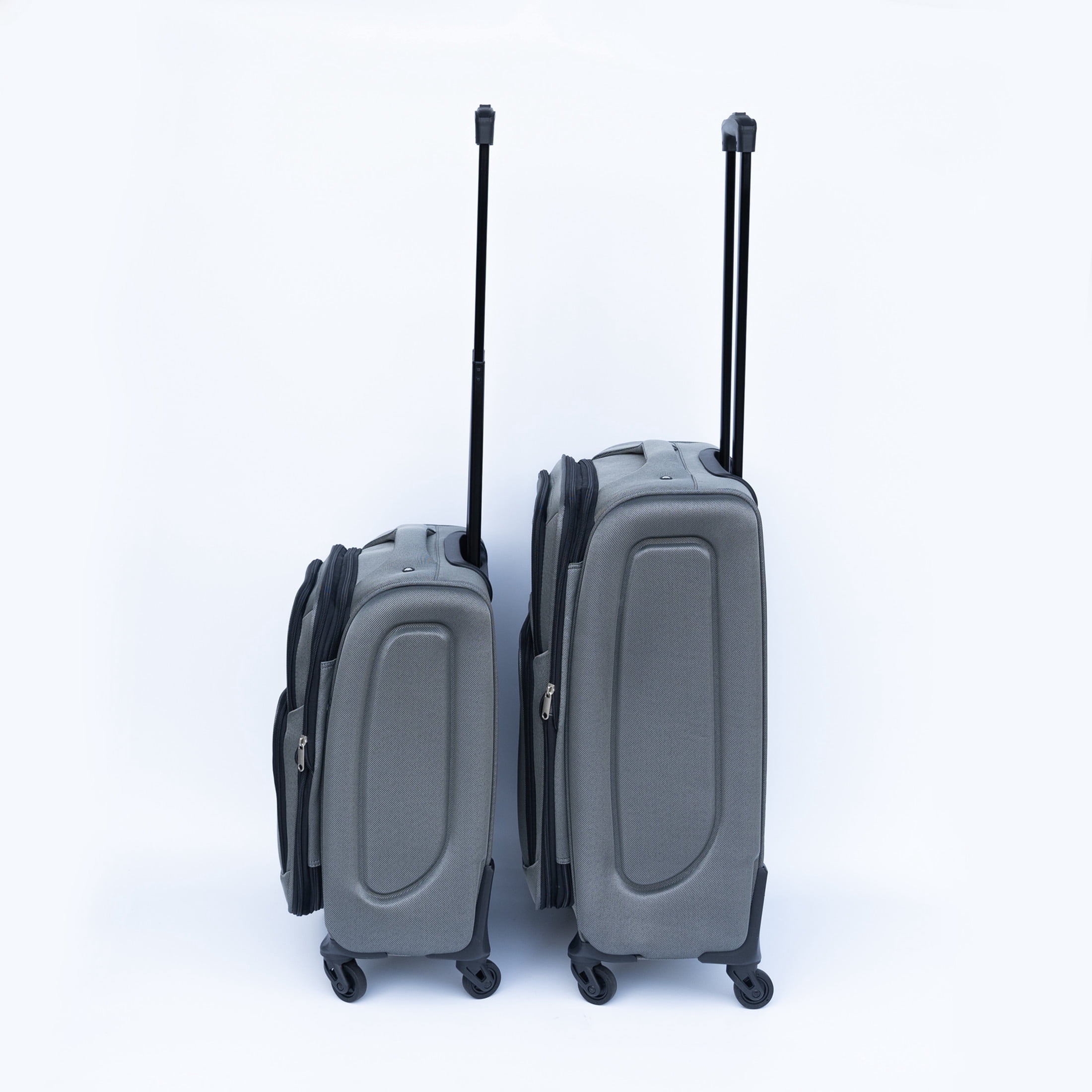Noble House 3-Piece 20" & 24" Softside Oxford Luggage Set with Backpack, Expandable Spinner Suitcases, Gray