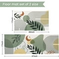 thumbnail image 2 of Sage Green Boho Kitchen Mats for Floor, Bohemian Modern Abstract Geometry Beige Kitchen Rugs Set of 2 Carpet Area Rug, Plant Sage Green Boho Kitchen Decor and Accessories Stuff, 17x30 and 17x47 Inch, 2 of 7