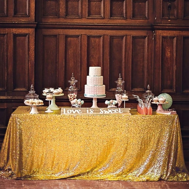 Mantel de lentejuelas para fiesta navideña, rectangular de 59 pulgadas, ideal para mesa de postres navideños, bodas, fiestas navideñas, fondo brillante, mantel de poliéster.