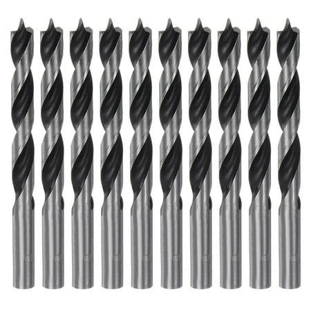 

10pcs Brad Point Drill Bits 10mm Precise Cutting with Brad Point Tip for Woods Plastic Rubber