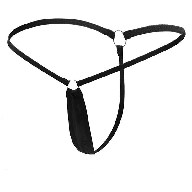 Tanga pequeña para mujer, ropa interior de color sólido, sencilla, sexy, de una sola cuerda, cintura baja, mini ropa interior sexy