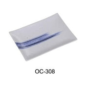 Yanco OC-308 8 x 5.5 x 0.875 in. Ocean Rectangular Porcelain Plate - Pack of 36