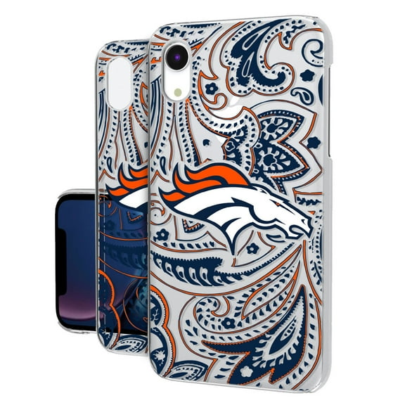 Denver Broncos iPhone Clear Paisley Design Case