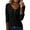 A-Black1388, variant on Womens Ribbed Knit Tops Long Sleeve Scalloped V Neck Button Front Stretchy Casual Everyday Wear Blouses