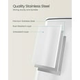 thumbnail image 2 of Kitchen Trash Can, 5.2-Gallon (20 L) Trash Bin, Stainless Steel Garbage Can, with Inner Bucket, Soft Close and Stays Open, Cloud White, 2 of 7