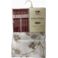 thumbnail image 2 of Kitchen Curtain Sheer with Embroidery (3pc Set- 2 Tiers and 1 Valance) (White with Gold Leaf), 2 of 2