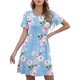 thumbnail image 5 of Vestido de Fiesta Con Estampado de Columpio Suelto de Manga Corta Con Volantes Informales de Verano Para Mujer Odeerbi ODB113811, 5 of 9