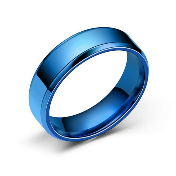 Anillo de banda Unisex, boda, baile, mujer, hombre, esposa, marido, joyería de mano, oficina, noche, vacaciones, diario, novio, novia, regalos Ropa, zapatos y accesorios Miscelánea Azul Taille 12 Sonducket AP010324-31B