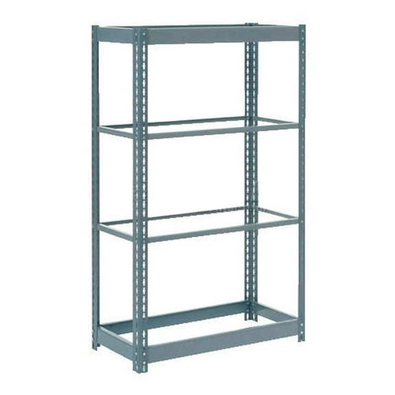 Global Industrial 790CP20 36 x 18 x 60 in. Heavy Duty Shelving with 4 Shelves, Gray - No Deck