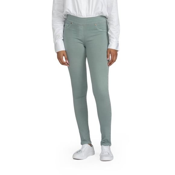 Bluberry Women's Elastic Wasitband Slim Leg Oyster Mushroom BBD-EW-KENNEDY-WR/WX