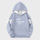 thumbnail image 5 of Camiseta de manga larga con lazo para niños, cuello redondo liso, parte superior lisa, adecuada para niños y niñas, sudadera con capucha para niñas, parte superior de poliéster, 5 of 6